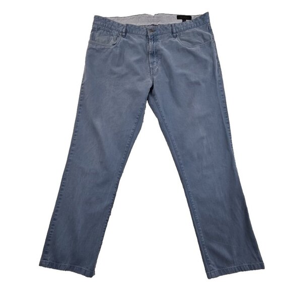 Saks Fifth Avenue Jeans Men's 40x30 Sky Blue Straight Leg Stretch Denim EUC - Picture 1 of 16